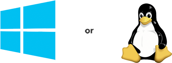 Windows ou Linux. Você escolhe. Windows ou Linux. Você escolhe.